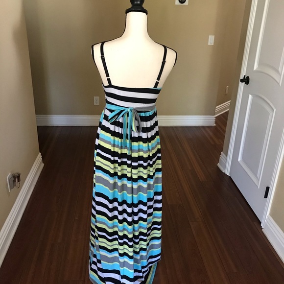 Striped maternity and nursing maxi dress, size S - Picture 3 of 4